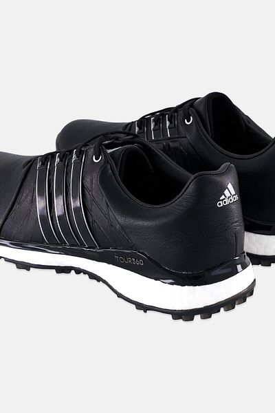 adidas Women Medium Tour360 Spikeless Lace Up Golf Shoes, Black