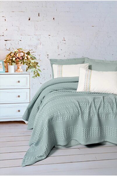 Cotton Box Σετ Aura Διπλό Πικέ Pebble Mint