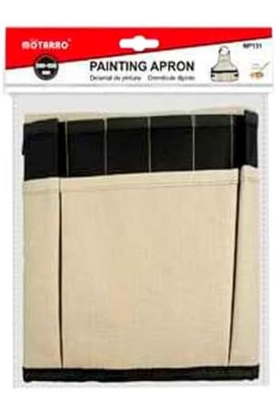 MOTARRO Painting Apron Durable Cotton Canvas with Adjustable Neck & Waist Straps, Front Pockets