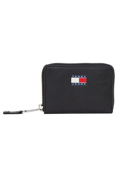 Tommy Hilfiger Kleine Damenbrieftasche mit Reißverschluss von Tjw – Schwarz
