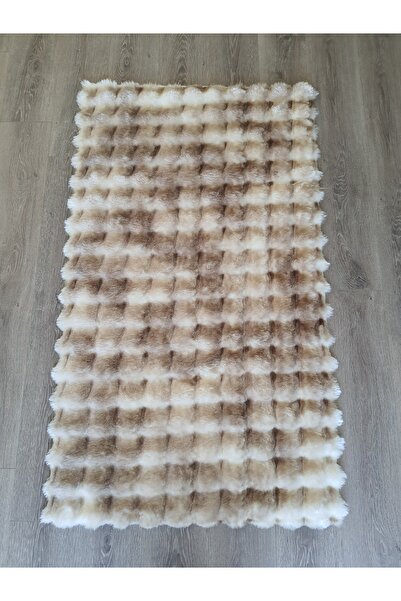 Halımark Peluş Buble Halı-Bej Degrade