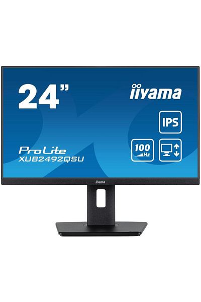 IIYAMA Monitor IPS LED Iiyama 23,8" XUB2492QSU-B1, WQHD (2560 x 1440), HDMi, DisplayPort, 100 Hz, 0,5 ms