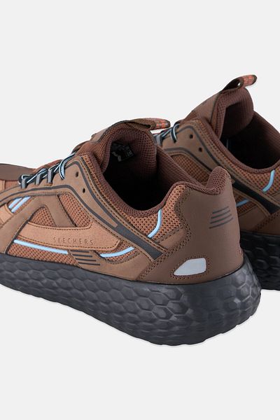 SKECHERS Men Monster Emperor Lace Up Outdoor Shoes, Brown