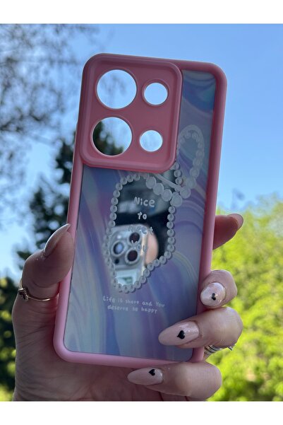DÜNYA AKSESUAR xiaomi redmi note 13 pro 4g uyumlu mutlu kedi ayıcık sevimli ç...