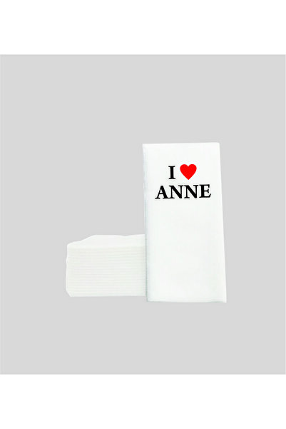 AMBALAJDÜNYAM I love ANNE Yazılı Kahve Yanı Sunum Peçetesi