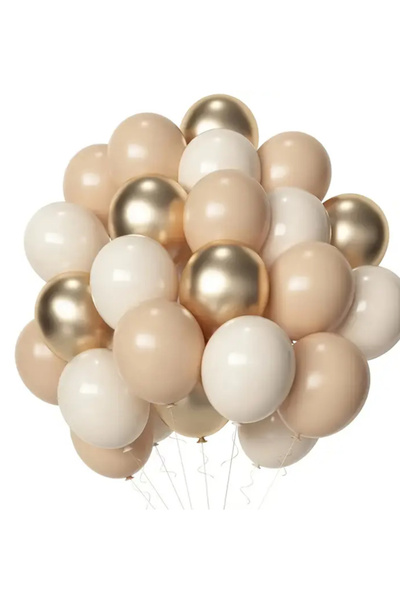 Çemrek Süs Parti لون البشرة رمل البحر الذهب الكروم بالون تسخير 25 قطعة