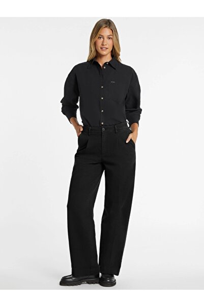 Guess Kadın Siyah Bol Paça Pantolon