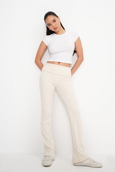 Addax Folded Waistband Knitwear Pants Pn114-E5