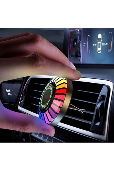 newnet Araç İçi Oto Koku Hazneli Bluetooth RGB Sese Duyarlı Şarjlı Ortam Müzi...