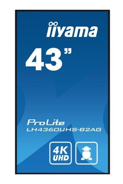 IIYAMA Ecran profesional VA LED Iiyama 42.5" LH4360UHS-B2AG, UHD (3840 x 2160), HDMI, Boxe (Negru)