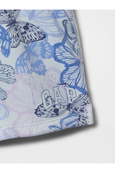 GAP Kız Bebek Mavi Logo Havlu Kumaş Pull-On Şort