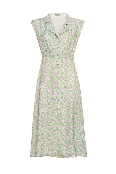 STELLA PULVIS Rochie cămașă midi din satin multicolor