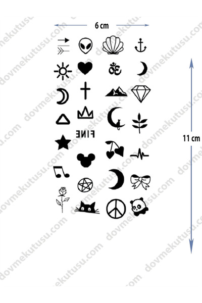 pivok Geçici Dövme Karışık Parmak Dövmeler Geçici Dövme Tattoo(STICKER)