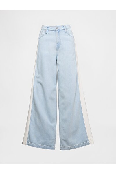 GAP Kadın Mavi Mid Rise UltraSoft Baggy Jean Pantolon