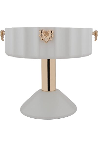 Generic Al Saif Arabist Round Serving Tray, Color: White/Gold, Round