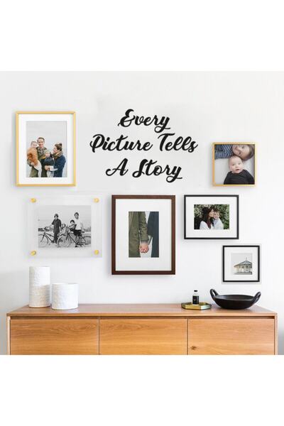 New Jargon Autocolant negru cu citat: Fiecare poză are o poveste 60x57 cm