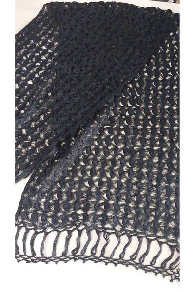Papatyam Hand Knit Shawl - Crochet I'M Horizontal/Knitted /İinke Ip Fabrics