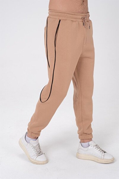 HYPERS Fitilli Bej Erkek Şardonlu Eşofman Altı