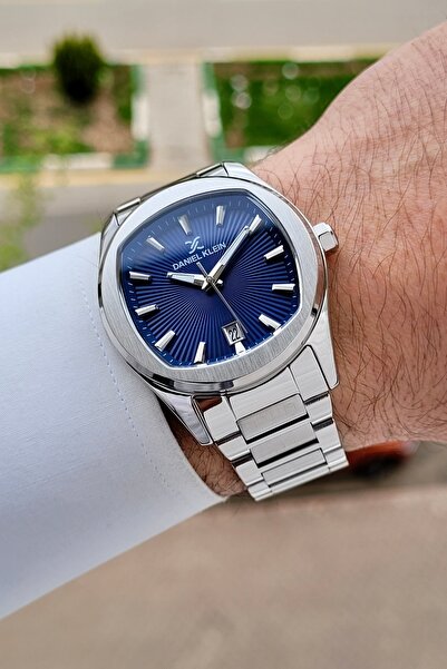 Daniel Klein Kadranı Lacivert Kordonu Gümüş Renk 41 Mm Erkek Kol Saati