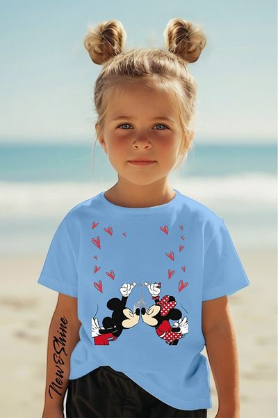New Shine 1 tricou este un cadou pentru achiziții de 6 și peste în coș - Tricou pentru copii oversize imprimat Mickey