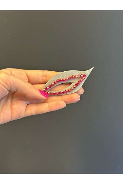 Gönülden Tasarım 9X4 CM CRVENI Sa perlama ARMED LIP STITCHING AKSESUAR