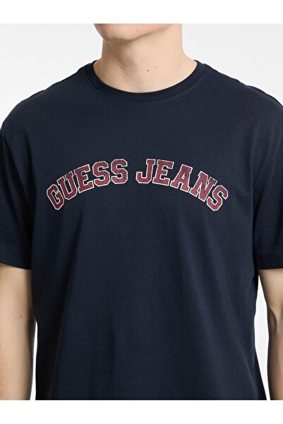 Guess Erkek Lacivert T-shirt Yüksek Kalite Pamuk