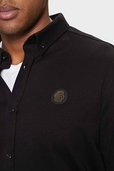 BOSS % 100 Pamuk Regular Fit Düğmeli Yaka Logolu Gömlek Erkek GÖMLEK 50533163 403