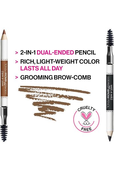 WET N WİLD wet n wild Eyebrow Makeup By Color Icon, Blonde Moments, Light Brown Eyebrow Pencil & brush