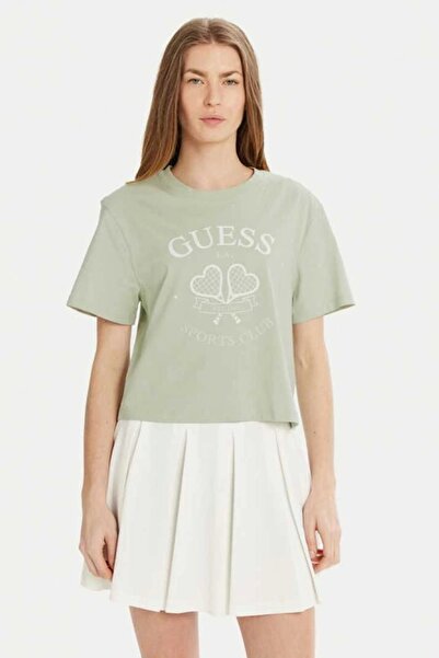 Guess Γυναικείο T-shirt V5GI04I3Z14 Πράσινο