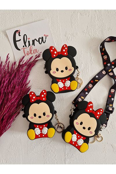 STRAWBERRY ELIRATOKA MINNIE MAUSE GIRL SILICONE BAG WALLET SIZE