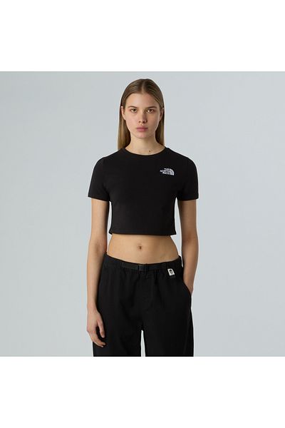 THE NORTH FACE Tricou negru W Essential Crop Slim cu mânecă scurtă Sisters