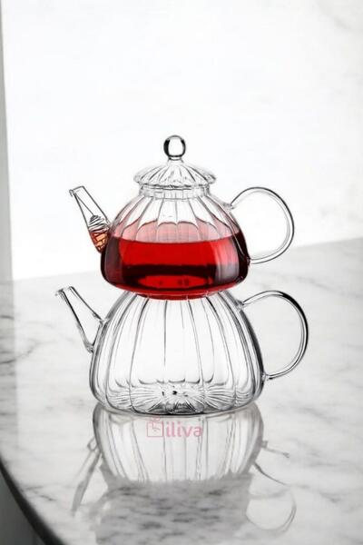 İLİVA Borosilikat Cam Çaydanlık