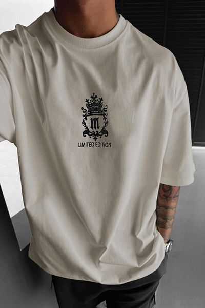 Millionaire Men's Stone Royal Essence Oversize Fit Loose Wide Fit Loose Cut T-Shirt