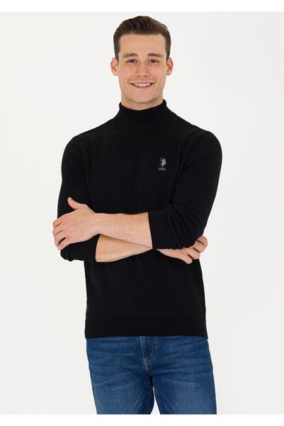 U.S. Polo Assn. BASE. POLO MEN'S SPORTS SLIMFIT HALF FISHERMAN KNIT SWEATER G081GL0TK.000.1629690 SK23