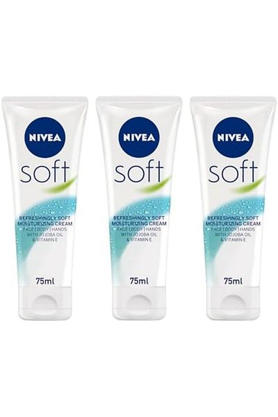 NIVEA Soft Moisturizing Cream Set - 75ml Tube, Pack of 3
