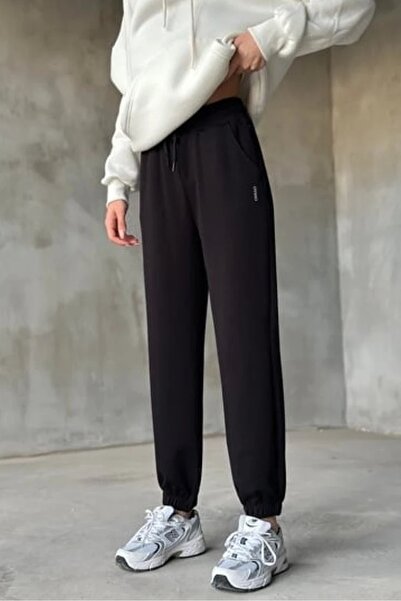 Bestenur Printed Sweatpants 1429 - Black