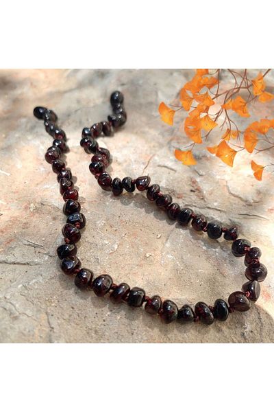 Totsandmore Cherry Color Amber Baby Necklace Original GLT Certified