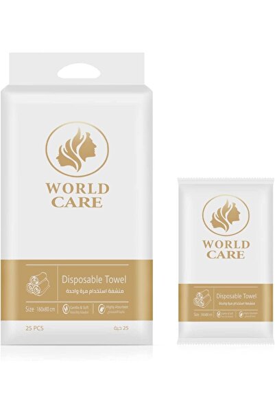 World Pack Of 25 Disposable Towels White 160x80cm