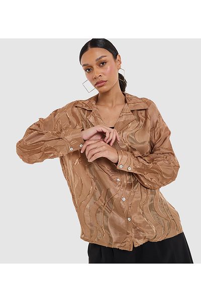 BCBG Women's coat collar top