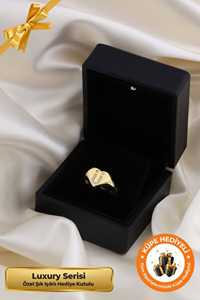 Lucente Jewellery Luxury Serisi Işıklı Hediye Kutulu Ü Harf 925 Ayar Gümüş Al...
