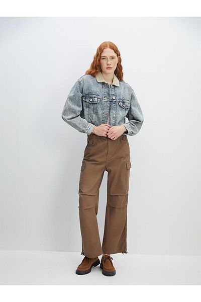 LC Waikiki Jachetă Jeans de damă - Guler cămașă