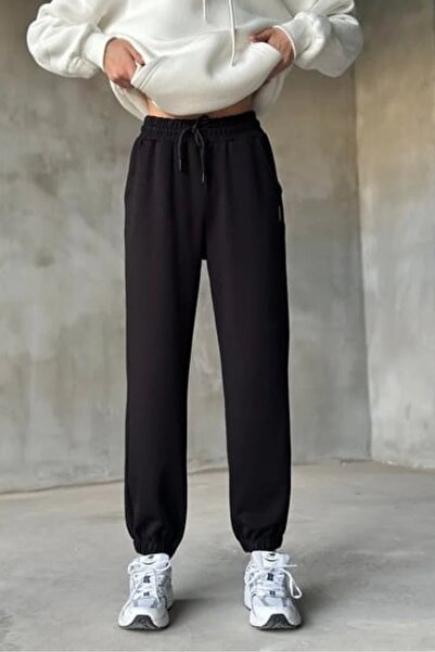 Bestenur Printed Sweatpants 1429 - Black