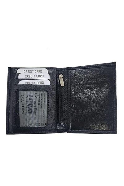 SINGLE SWORD Large Size Leather Wallet with Zipper Inside
