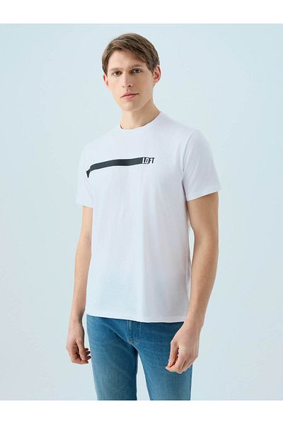 Loft Regular Fit White Men's T-Shirt Lf 2039588