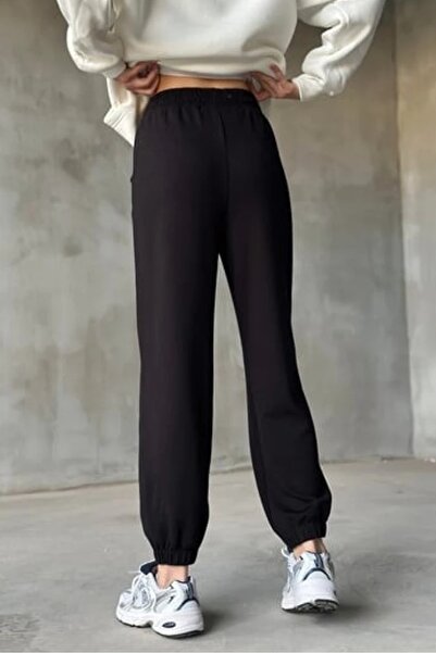 Bestenur Printed Sweatpants 1429 - Black