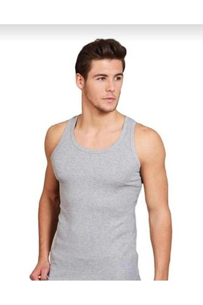 Berrak 4004 Men's Ribbed Strap Tank Top 3 Pieces
