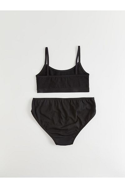 LC Waikiki Lw - Basic Cotton Girls' Bustier and Panties