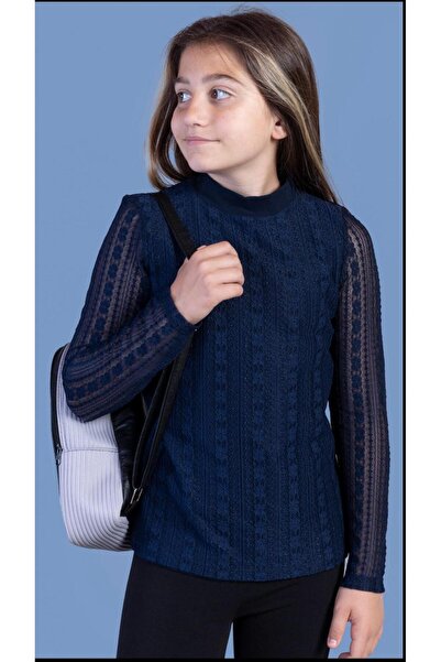 Toontoy Girl's Lace Front School T-Shirt 16676