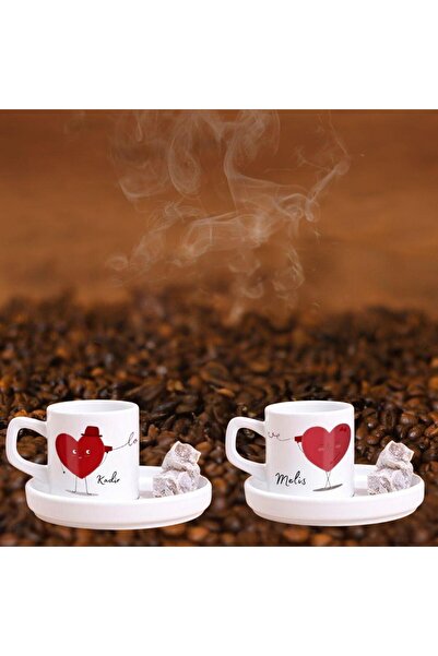 Hediye Vakti فنجان قهوة تركي خاص وستة للعشاق