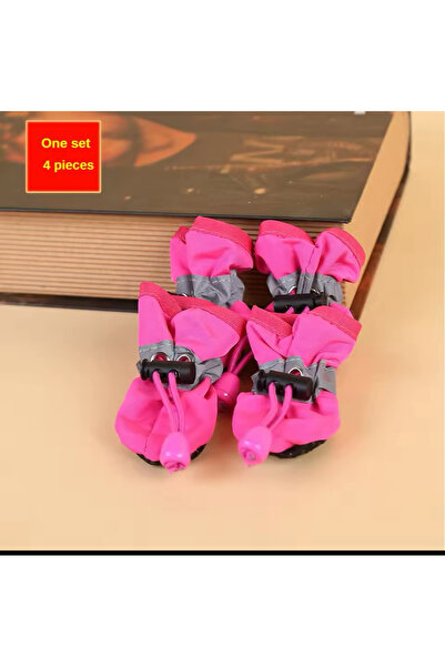 HelloBeautiful Köpek Kedi Ayakkabı Patik Paraşüt Kumaş Koşu 4 Adet